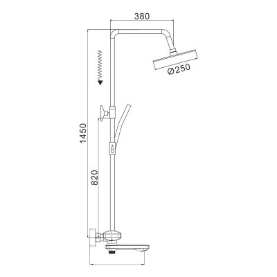 Душевая стойка Rose R3936G