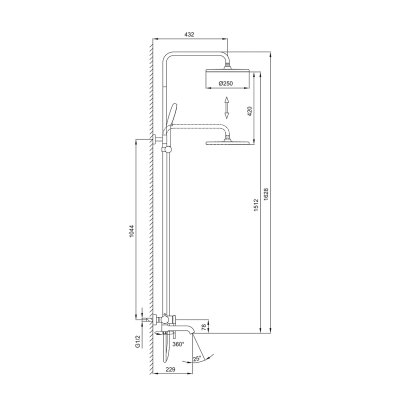 Душевая стойка Gappo G2406-3