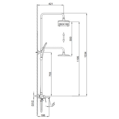 Душевая стойка Frap F2486-9