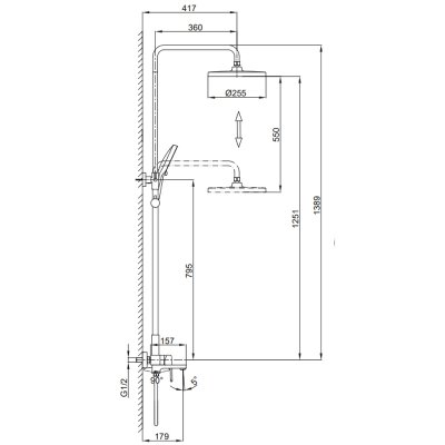 Душевая стойка Frap F2489-9