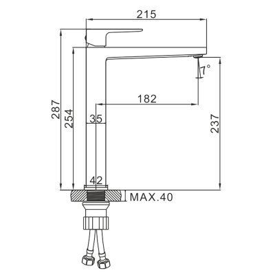 Смеситель для раковины Ledeme L1173G