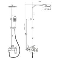 Душевая стойка Ledeme L72417-1