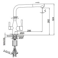 Смеситель для кухни Frap F4396-36