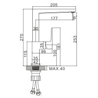 Смеситель для кухни Ledeme L4073B