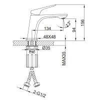 Смеситель для раковины Frap F1087-3