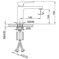 Смеситель для раковины Frap F1089-3