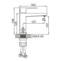 Смеситель для раковины Ledeme L1073W