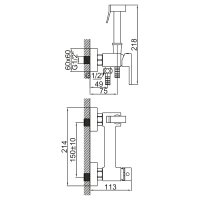 Смеситель с гигиеническим душем Ledeme L75398-7