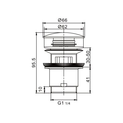 Донный клапан Rose RS01C