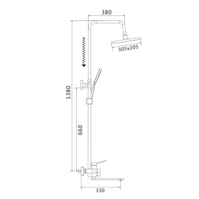 Душевая стойка Shevanik S6136G