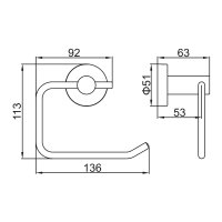 Держатель туалетной бумаги Ledeme L71903-3