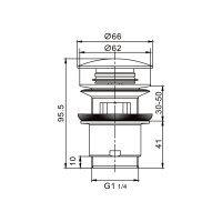 Донный клапан Rose RS01G