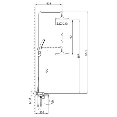 Душевая стойка Frap F2487