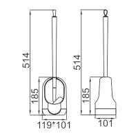 Ершик для унитаза Ledeme L906-3