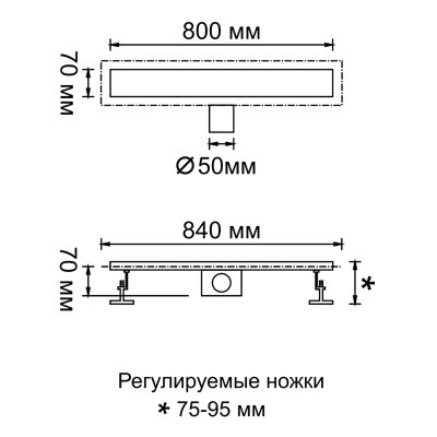 Душевой трап Gerhans K80407B-80