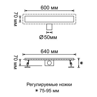 Душевой трап Gerhans K80407Y-60