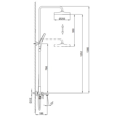 Душевая стойка Frap F2488-9