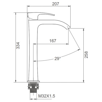 Смеситель для раковины Gappo G1007-233