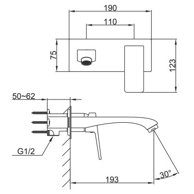 Смеситель для раковины Frap F1276-3