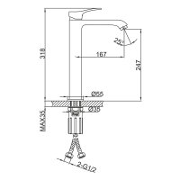 Смеситель для раковины Frap F1075-219