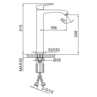 Смеситель для раковины Frap F1076-29