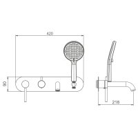 Смеситель для ванны Gappo G3306-6