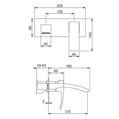 Смеситель для раковины Gappo G1007-23