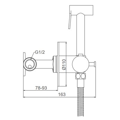 Смеситель с гигиеническим душем Gappo G7290