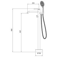 Смеситель для ванны Gappo G3006