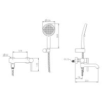 Смеситель для ванны Gappo G3206-6
