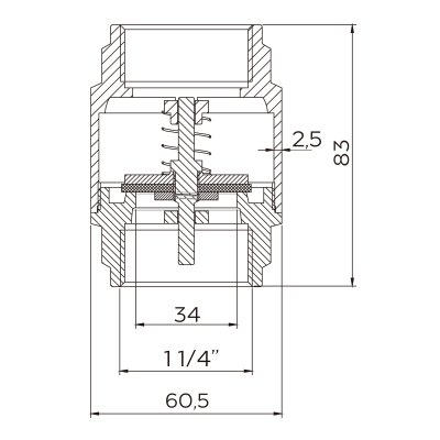 Обратный клапан Gappo G1241.07 1 1/4