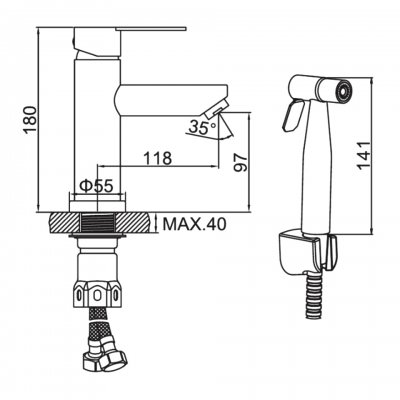 Смеситель для раковины Ledeme L71203-1