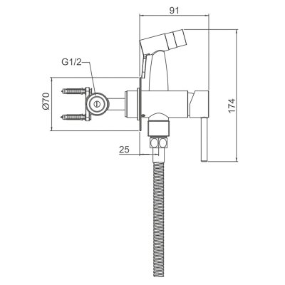 Смеситель с гигиеническим душем Gappo G7206-3