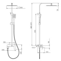 Душевая стойка Gappo G2407-4
