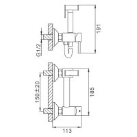 Смеситель с гигиеническим душем Frap F7503-3