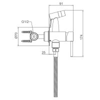 Смеситель с гигиеническим душем Gappo G7206-9