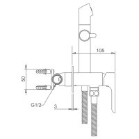Смеситель с гигиеническим душем Gappo G7248-1