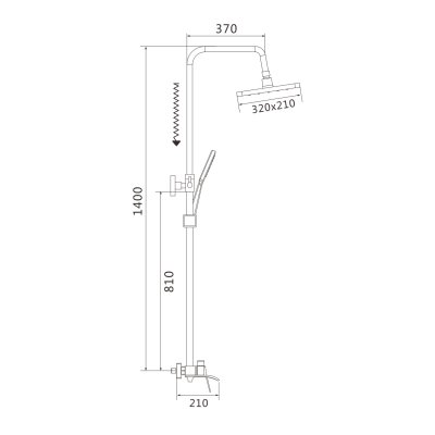 Душевая стойка Shevanik S4136G