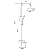 Душевая стойка Shevanik S4226H