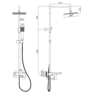 Душевая стойка Ledeme L72425D