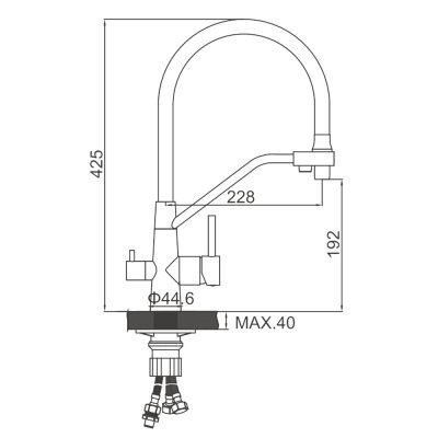Смеситель для кухни Ledeme L74855-9