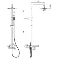 Душевая стойка Ledeme L72425D