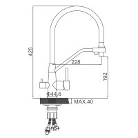 Смеситель для кухни Ledeme L74855-9