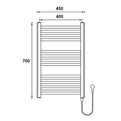 Полотенцесушитель электрический Gerhans K610745W