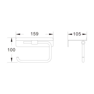 Держатель туалетной бумаги Shevanik SG5705G-1