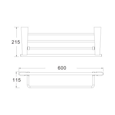 Полочка для ванной Shevanik SG5708G