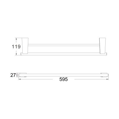 Прямой полотенцедержатель Shevanik SG5727G