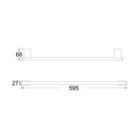 Прямой полотенцедержатель Shevanik SG5717G