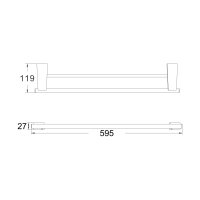 Прямой полотенцедержатель Shevanik SG5727G