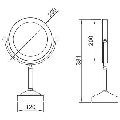Зеркало косметическое Ledeme L6708D